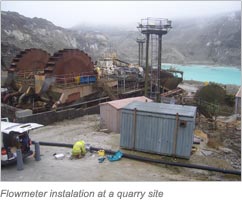 MCERTS EPR Electromagnetic Flowmeter Installation at a Quarry Site