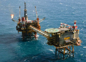 Oil Rig in the North Sea