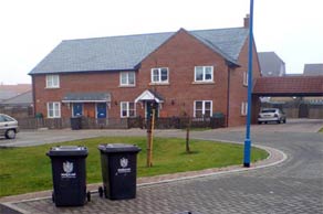 A house in a new housing development